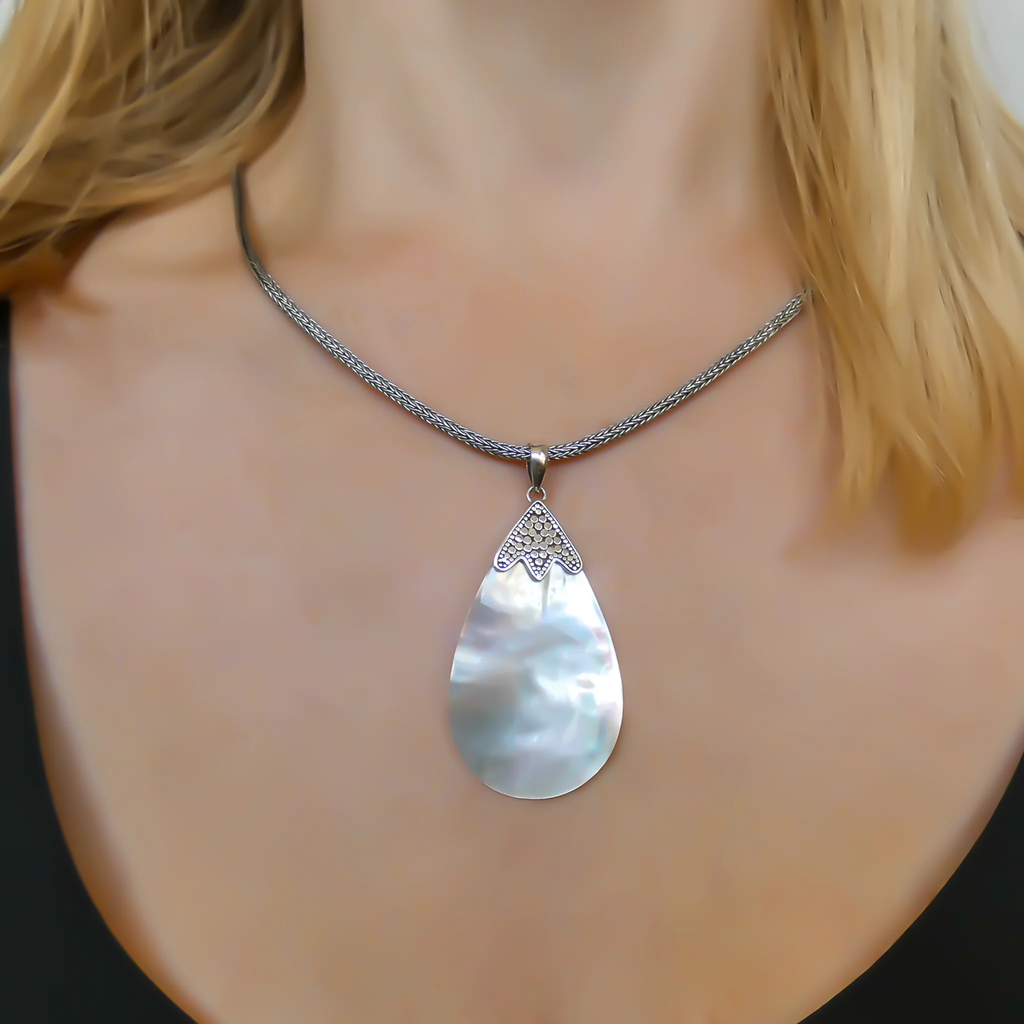 Bali Pendant with Mother of Pearl - Sterling Silver