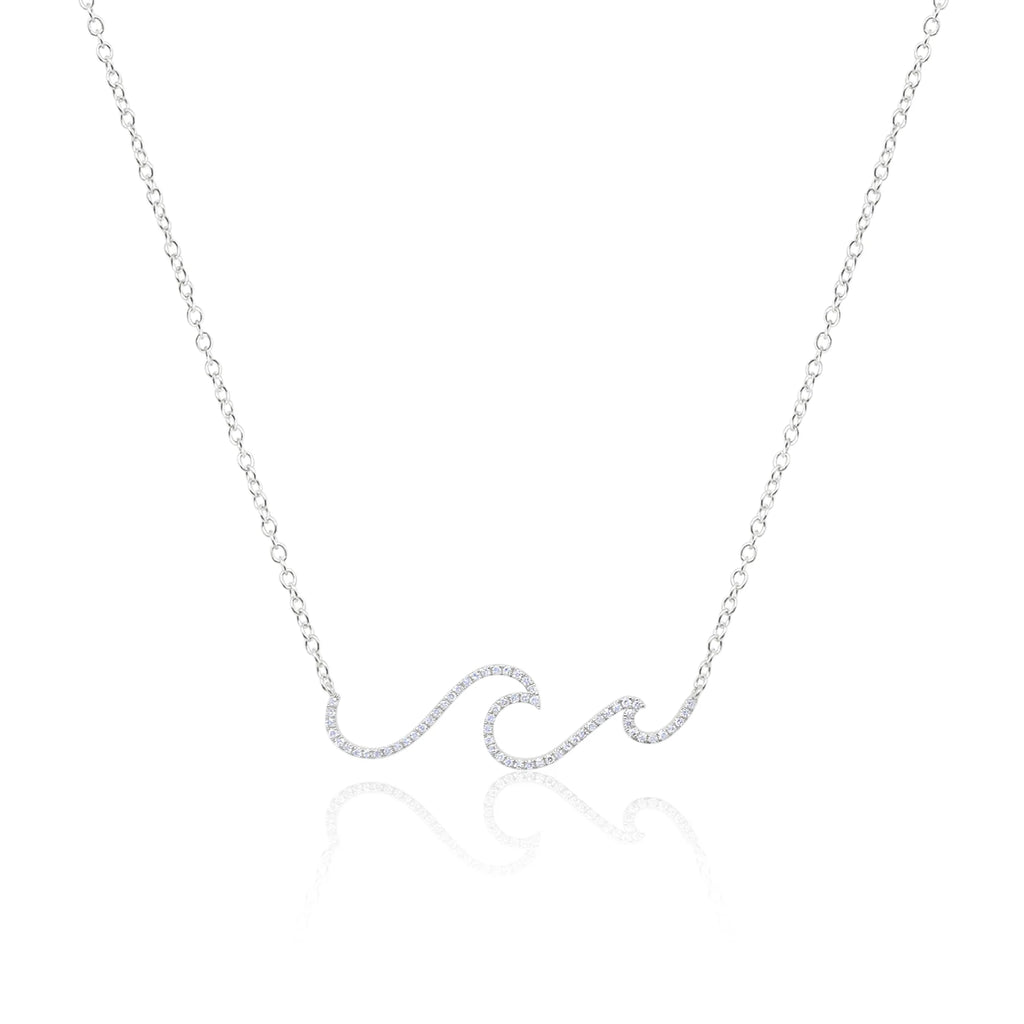 14kt Diamond Wave Necklace