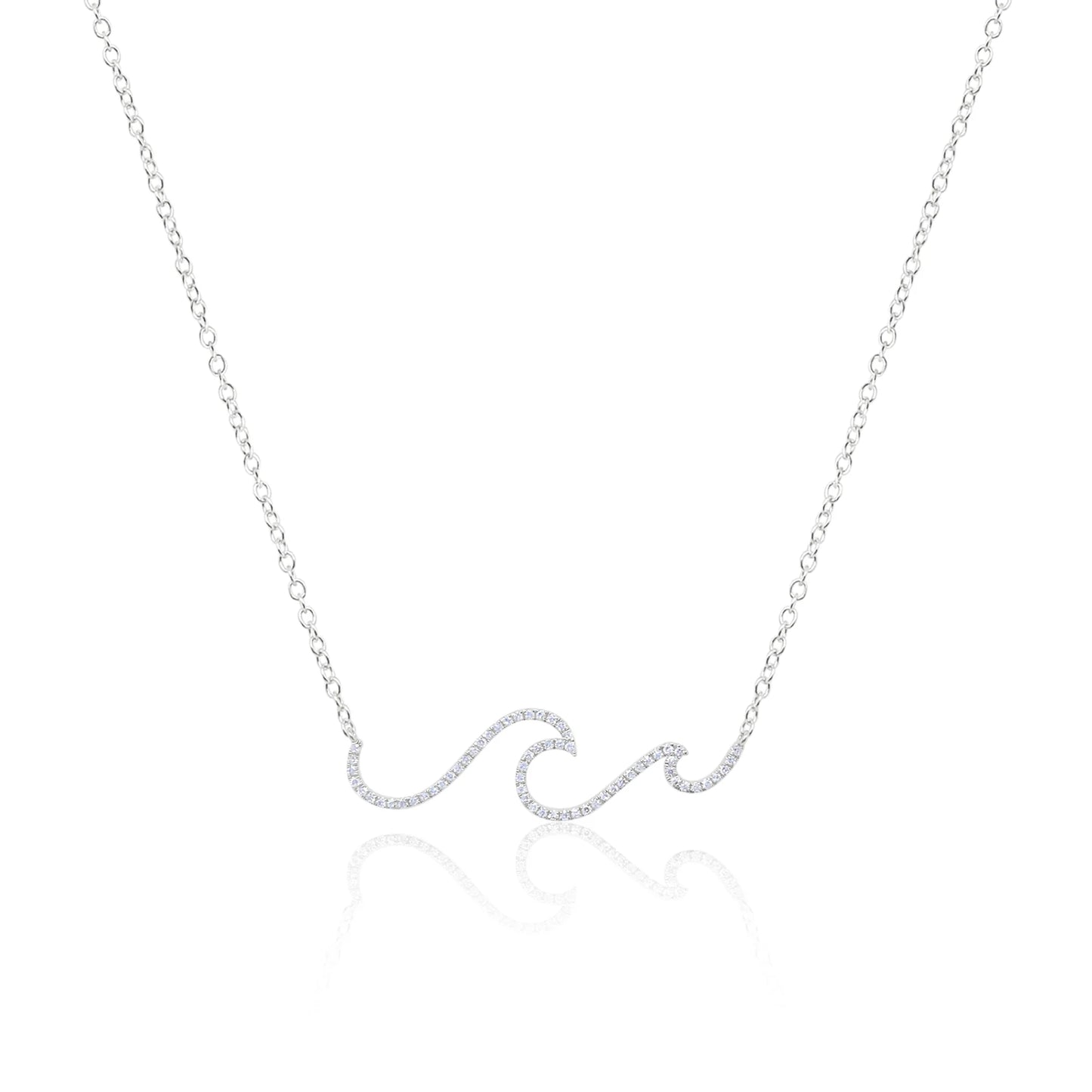 14kt Diamond Wave Necklace