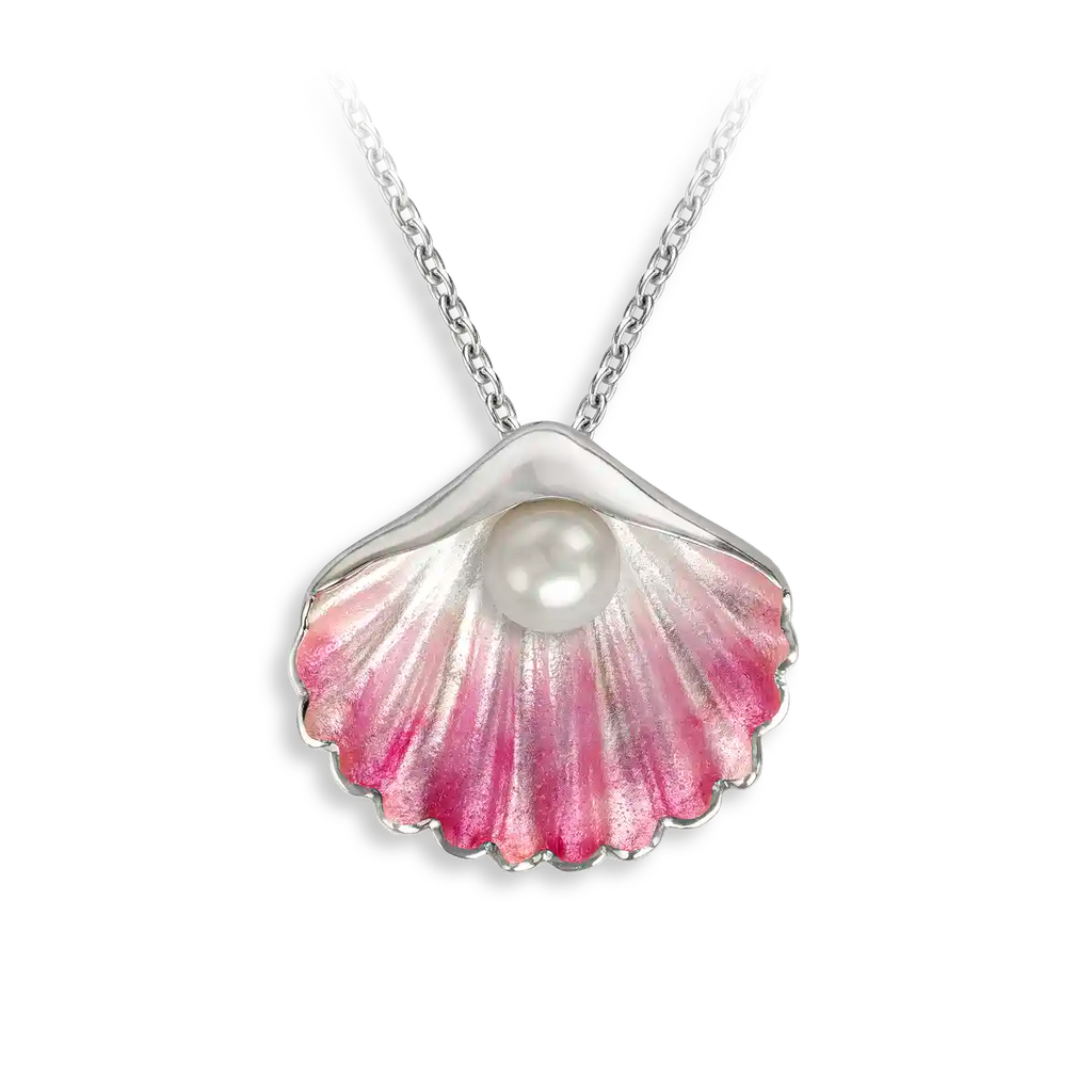 Pink Shell with Fresh Water Pearl Necklace