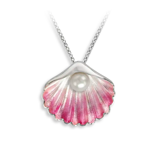 Pink Shell with Fresh Water Pearl Necklace