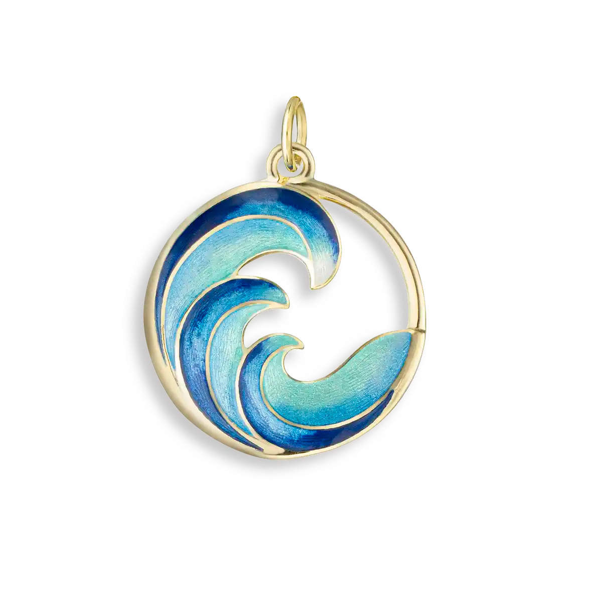 18kt Wave Pendant