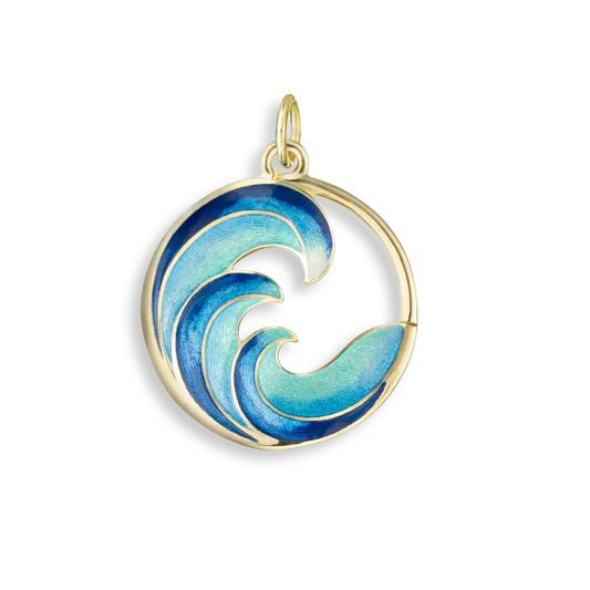 18kt Wave Pendant