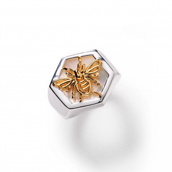 Bee Ring - Sterling Silver and Gold Plated