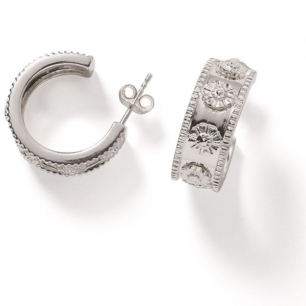 Florence Hoop Earrings - Sterling Silver