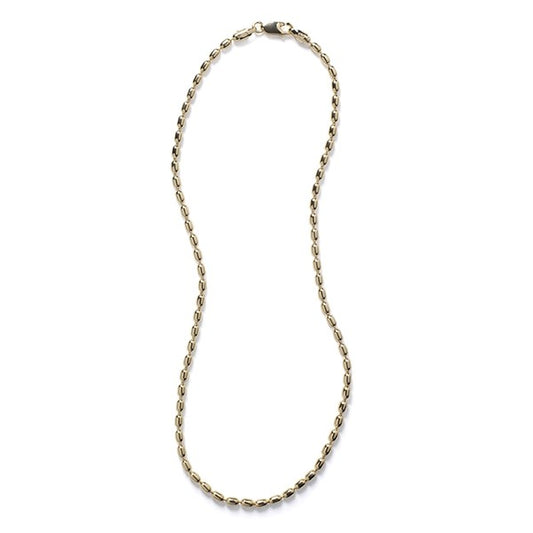 Southern Gates® 3mm Gold Plated Sterling Silver Rice Bead Chain