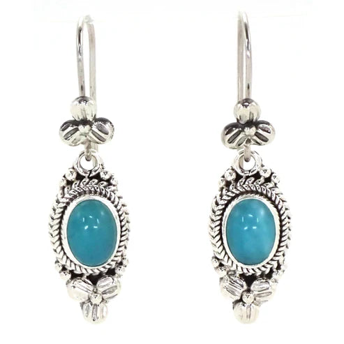 Earrings with Faceted Gemstones - Sterling Silver