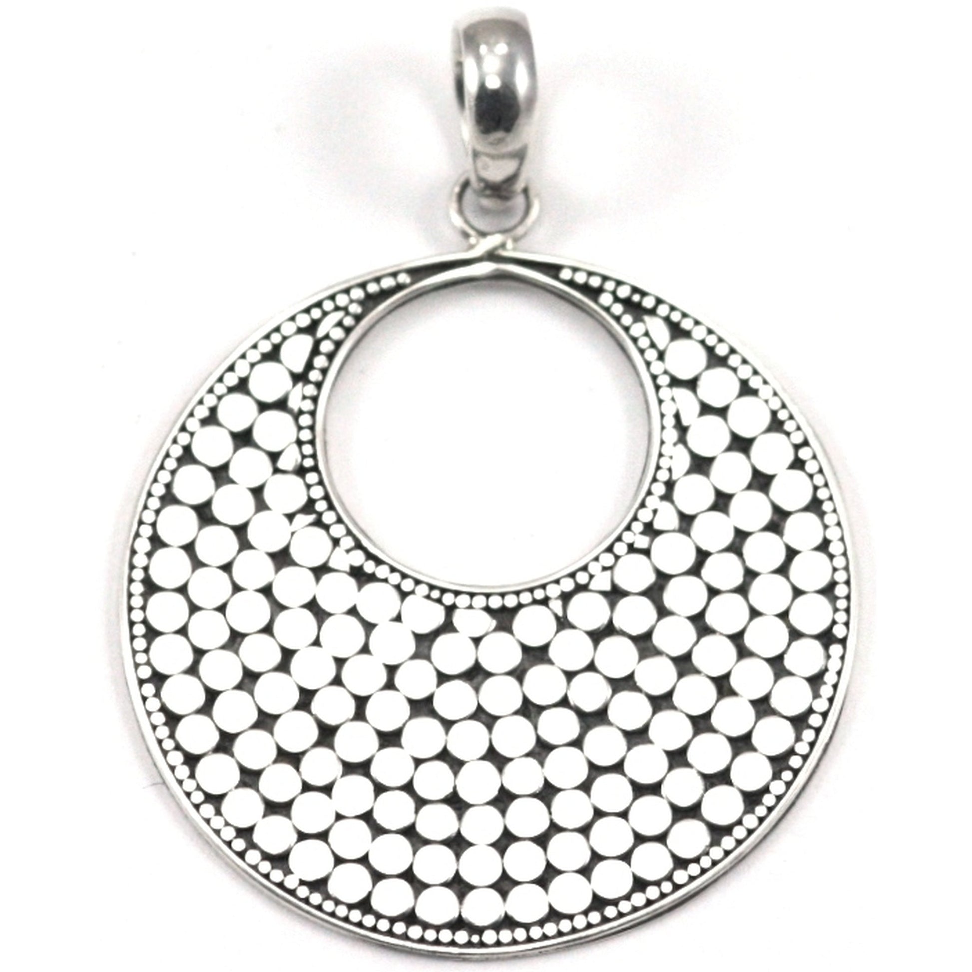 Bali Round Pendant - Sterling Silver or 18k Gold Vermeil