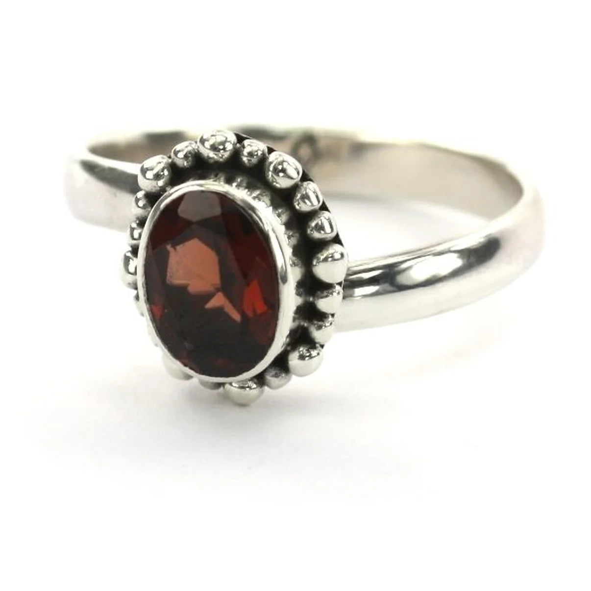 Adjustable Gemstone Ring - Sterling Silver