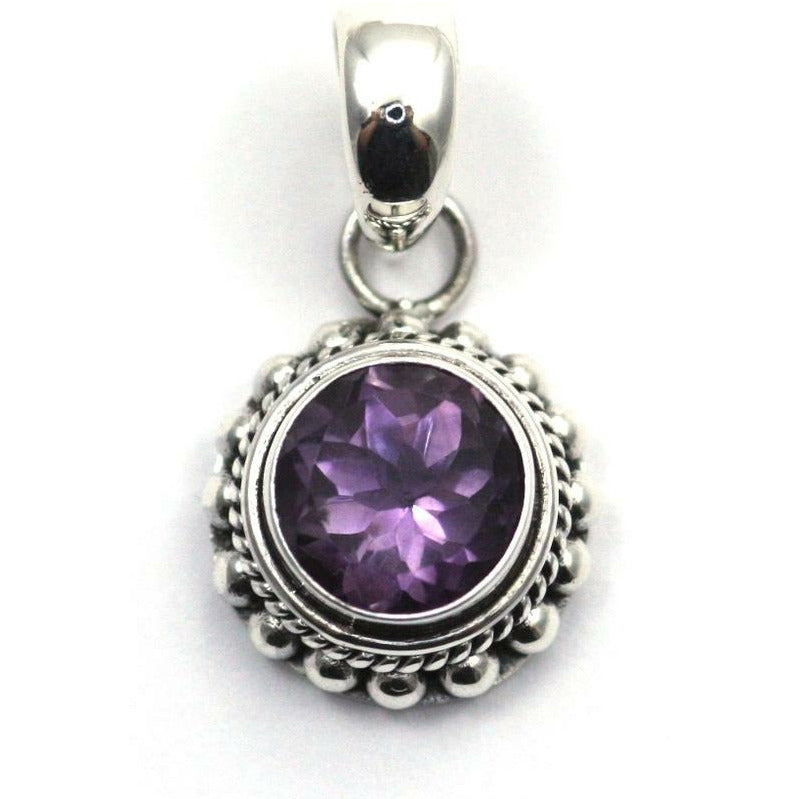 Amethyst Granulation Pendant - Sterling Silver