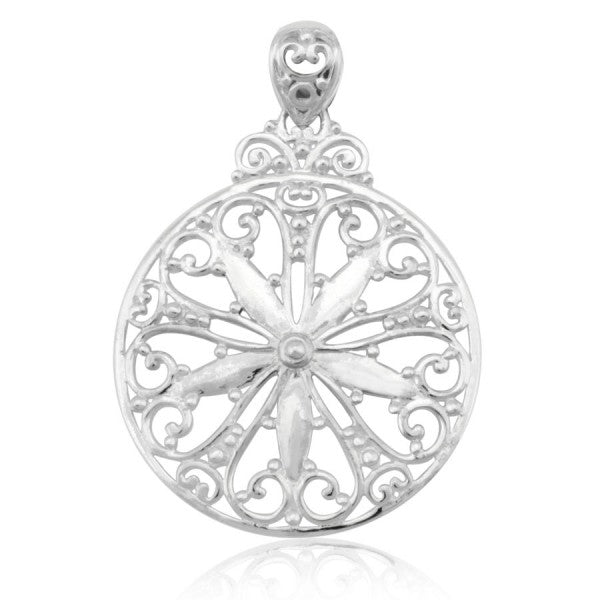Sand Dollar Pendant - Sterling Silver
