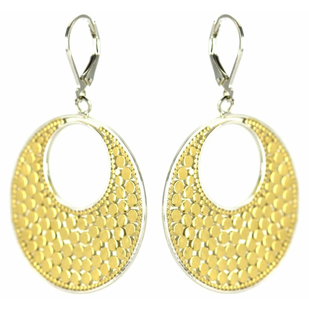 Disc Earrings - Sterling Silver and 18k Gold Vermeil