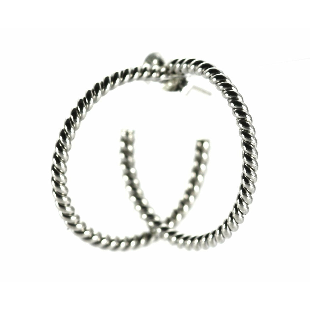 Cable Twist Earrings - Sterling Silver