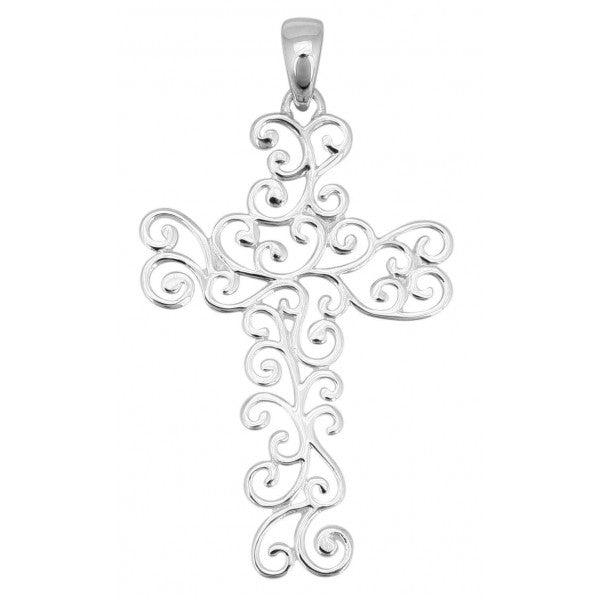 Swirl Cross Pendant