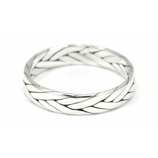 Ring with Woven Strands - Sterling Silver