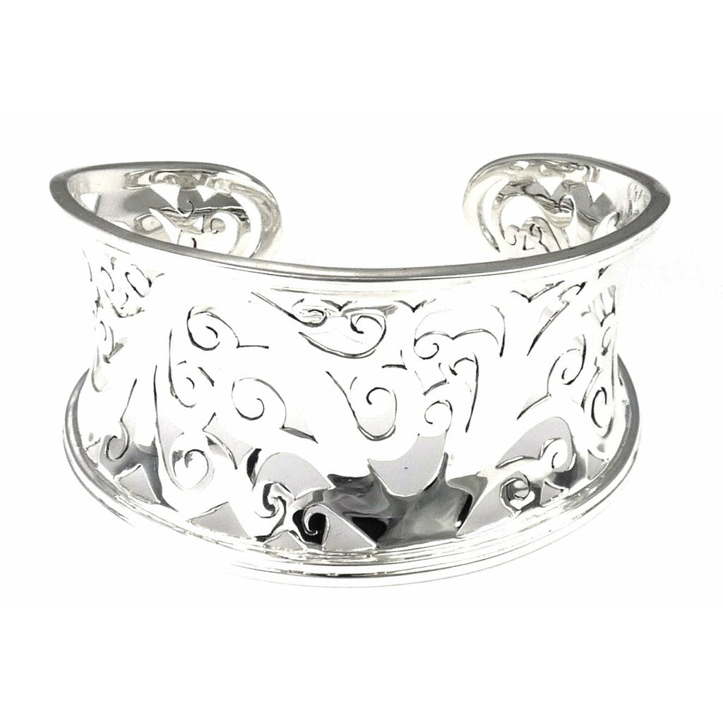 Hand Cut Bold Cuff - Sterling Silver