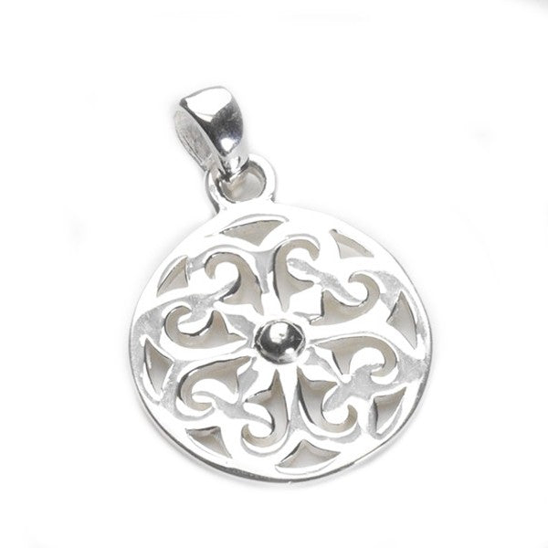 Round Heart Scroll Pendant