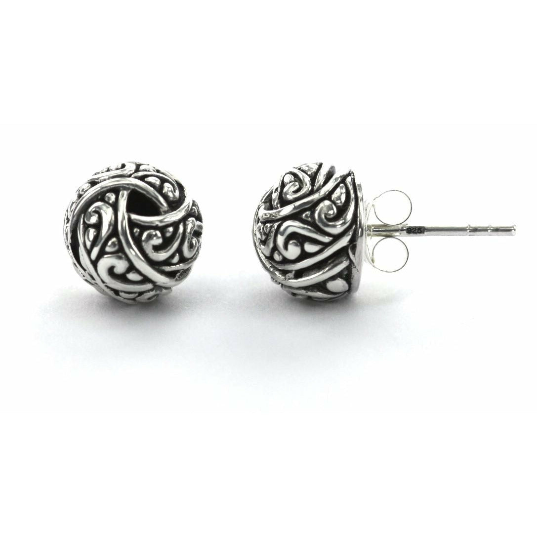 Knot Post Earrings - Sterling Silver
