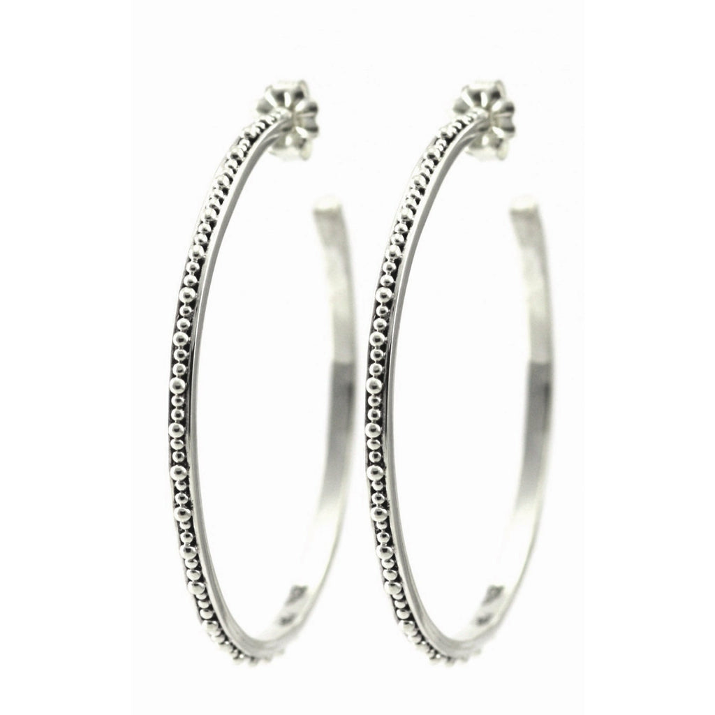 Hand Beaded Hoops