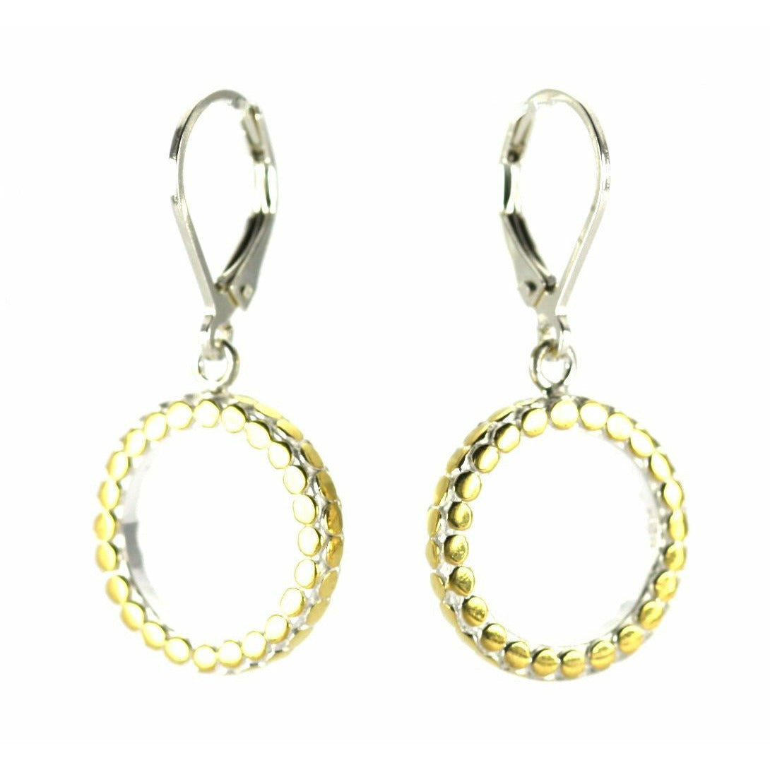 Two-Toned Circle Earrings