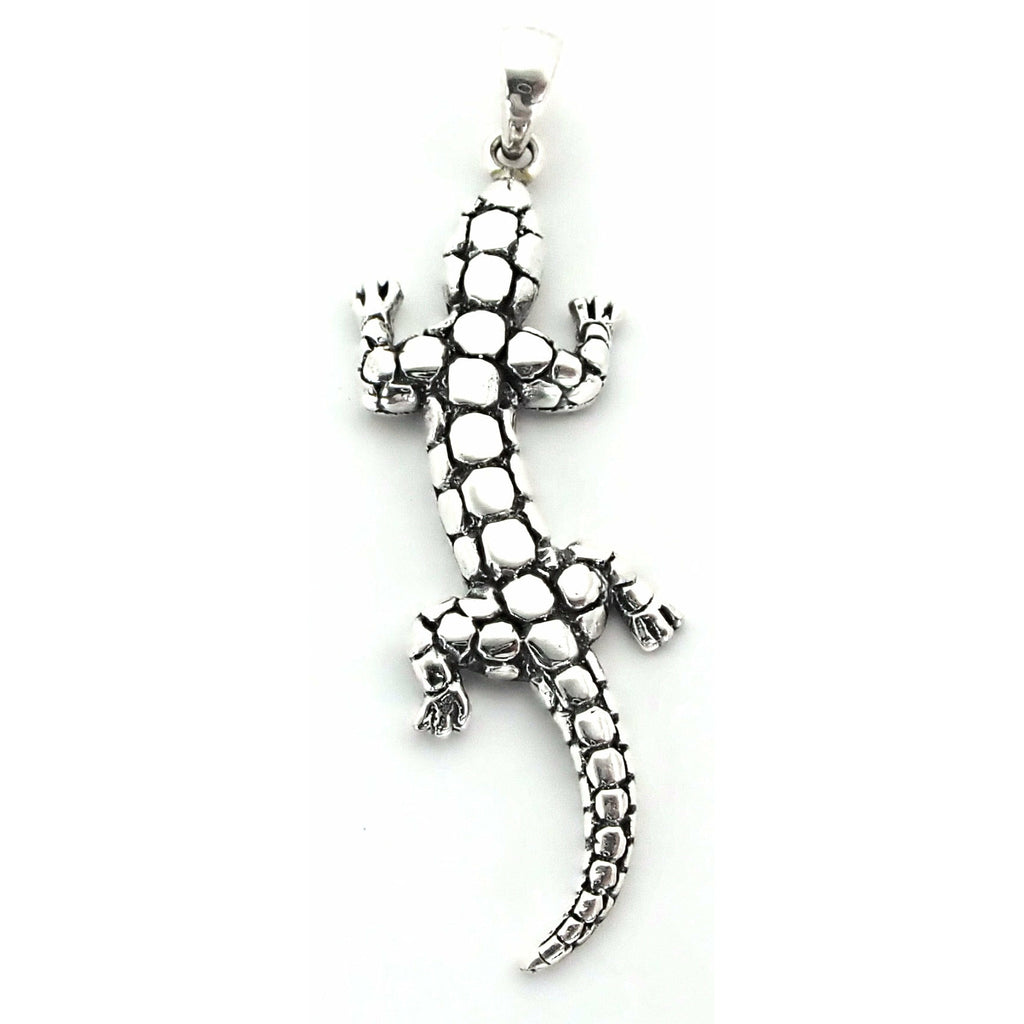 Gecko Pendant - Sterling Silver