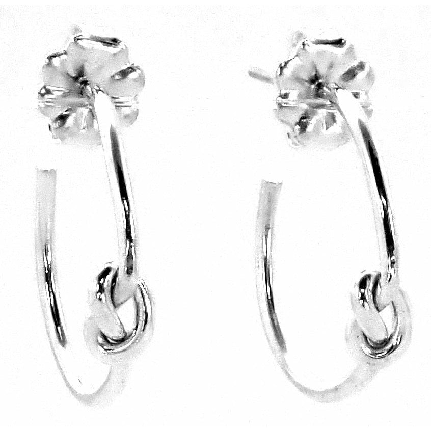Knot Motif Post Earrings - Sterling Silver