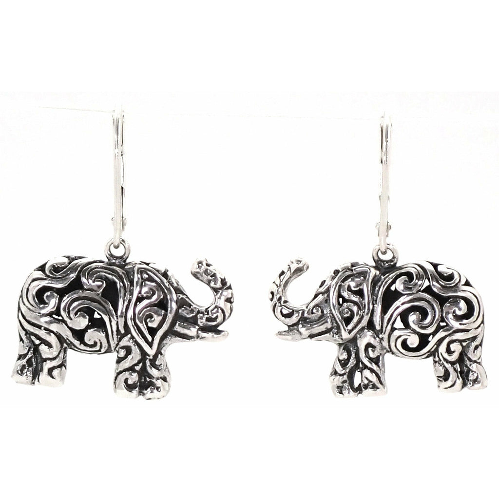 Elephant Earrings - Sterling Silver