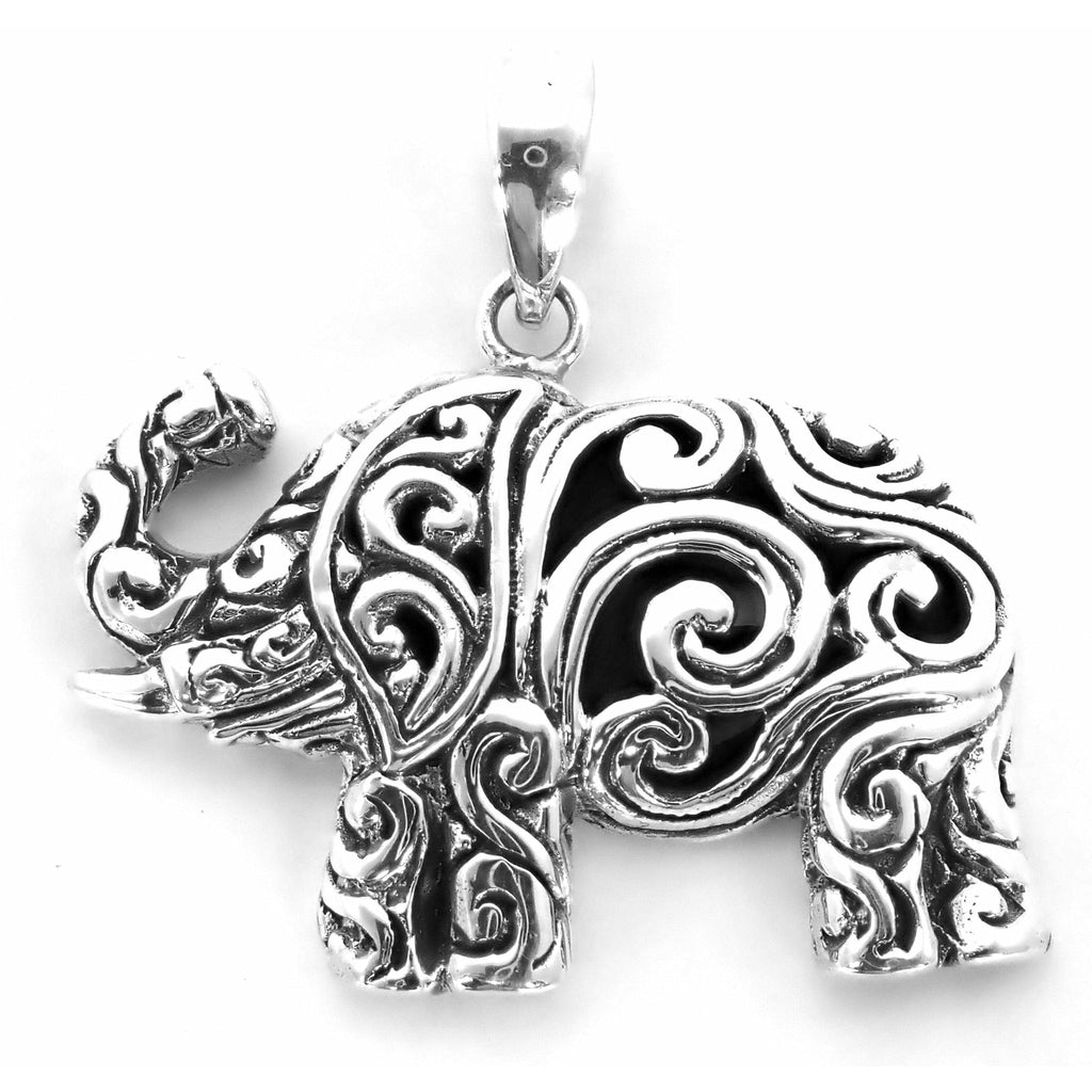 Elephant Pendant - Sterling Silver