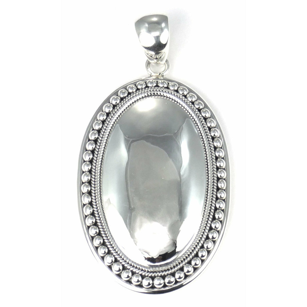 Mirror Dome Pendant - Sterling Silver