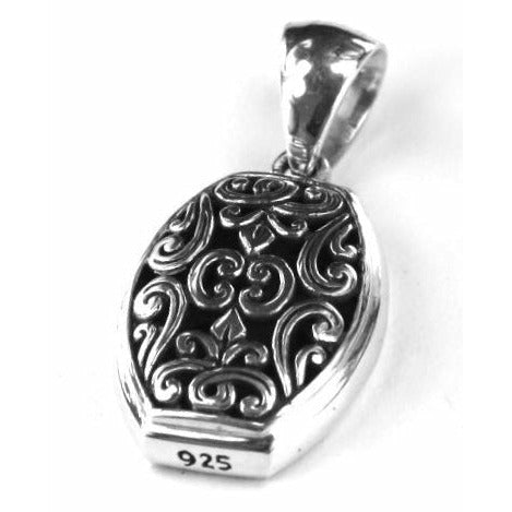 Bali Filigree Pendant - Sterling Silver