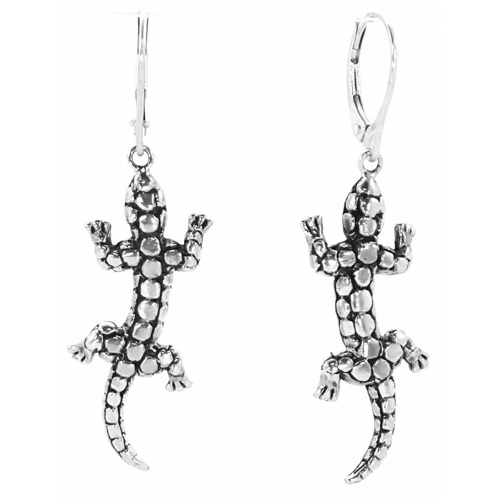 Gecko Earrings - Sterling Silver