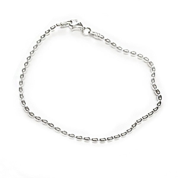 Rice Bead Bracelet (1.8mm) - Sterling Silver