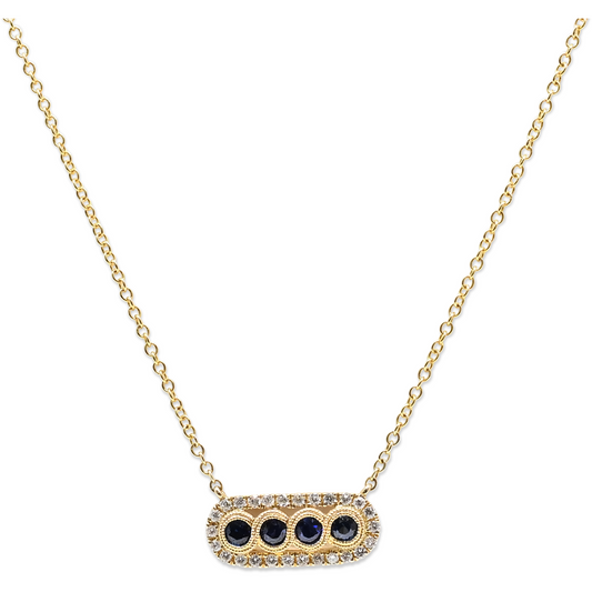Sapphire and Diamond Bar Necklace