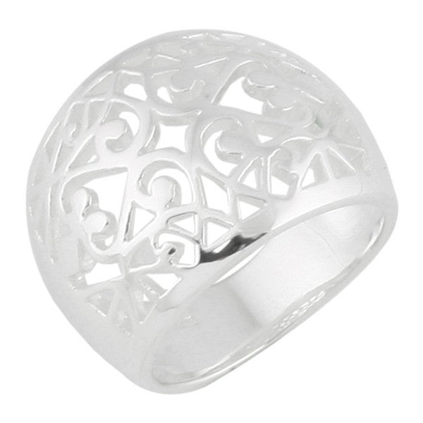 Domed Scroll Ring